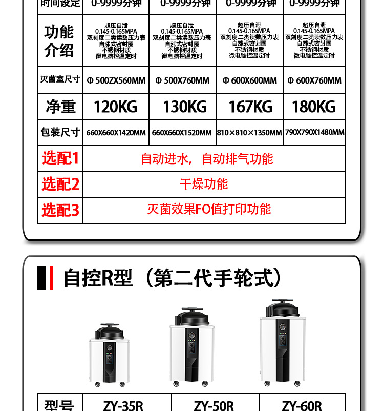 新丰/中友实验室高温高压蒸汽灭菌器/灭菌锅选型表